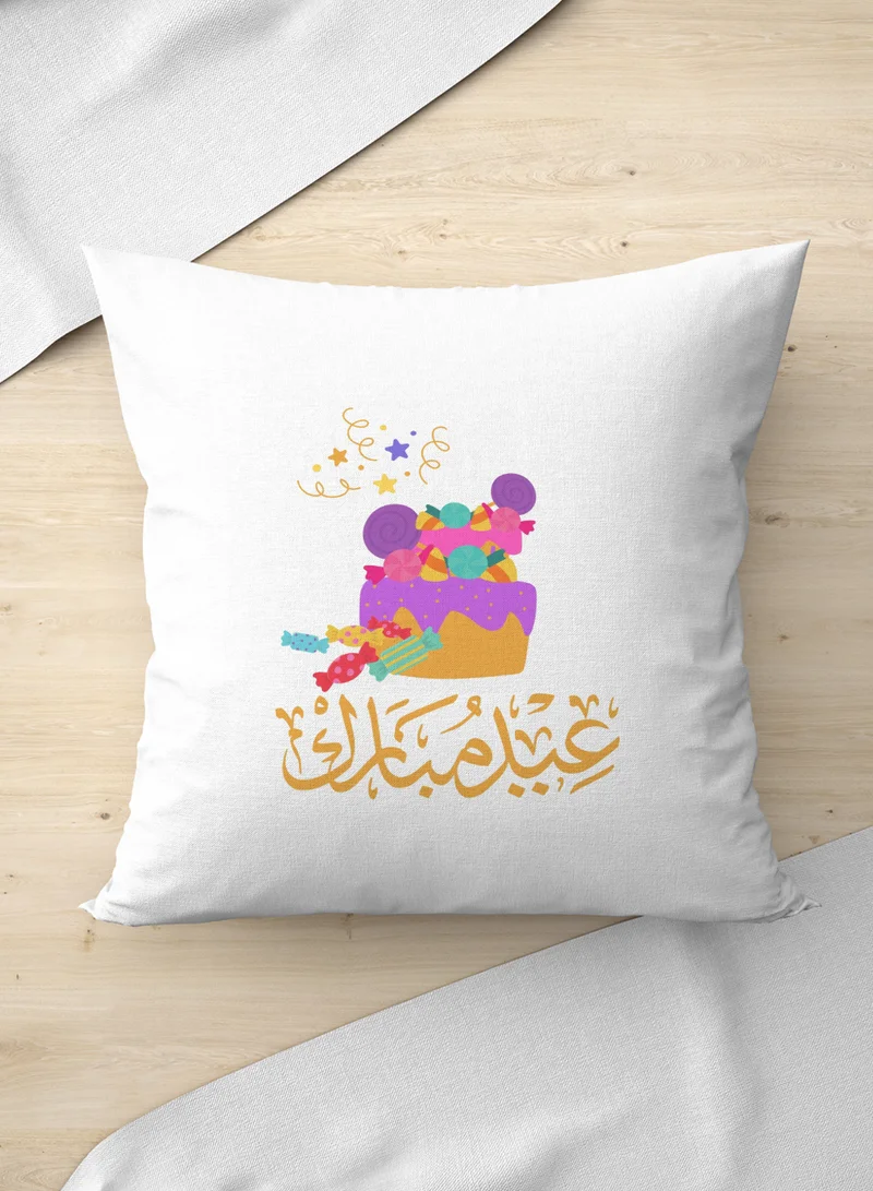 لوحة غطاء وسادة من البوليستر بتصميم عيد مبارك